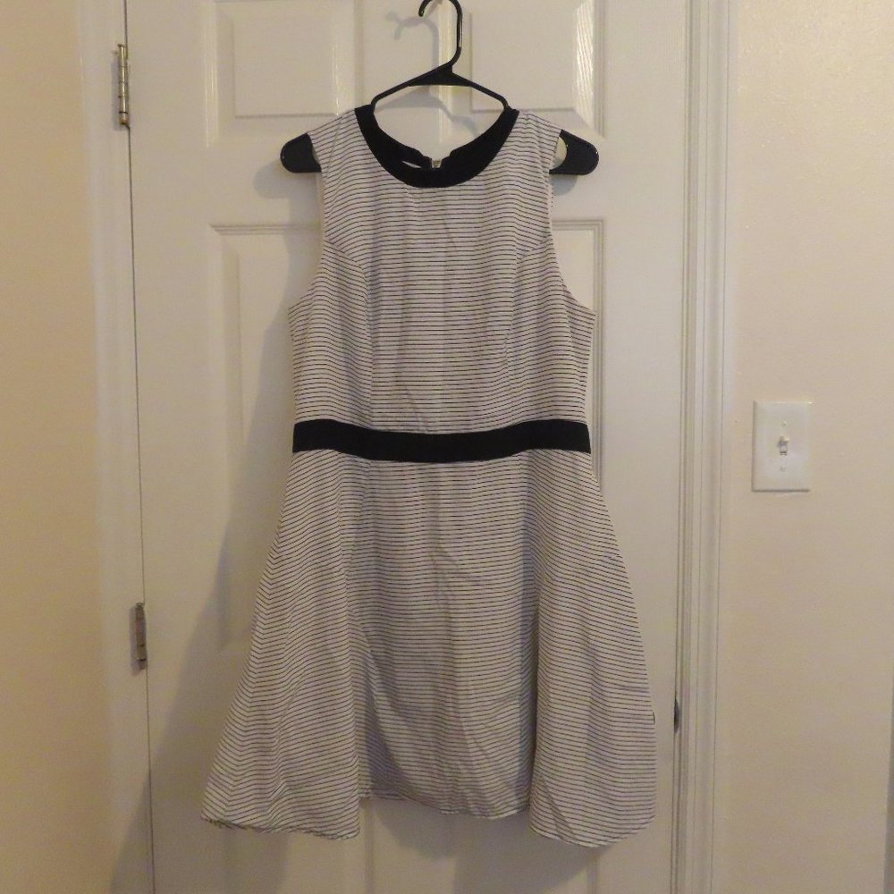 Stripped White Dress